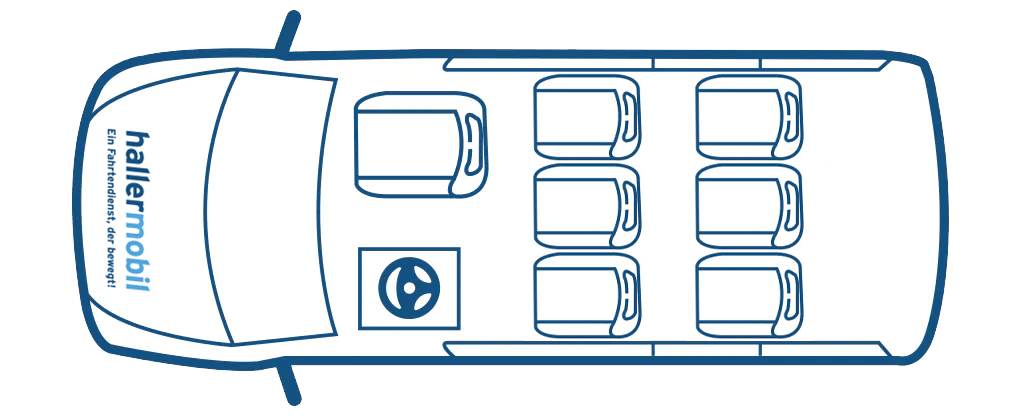VIP Shuttle 7 komfortable Sitzplätze