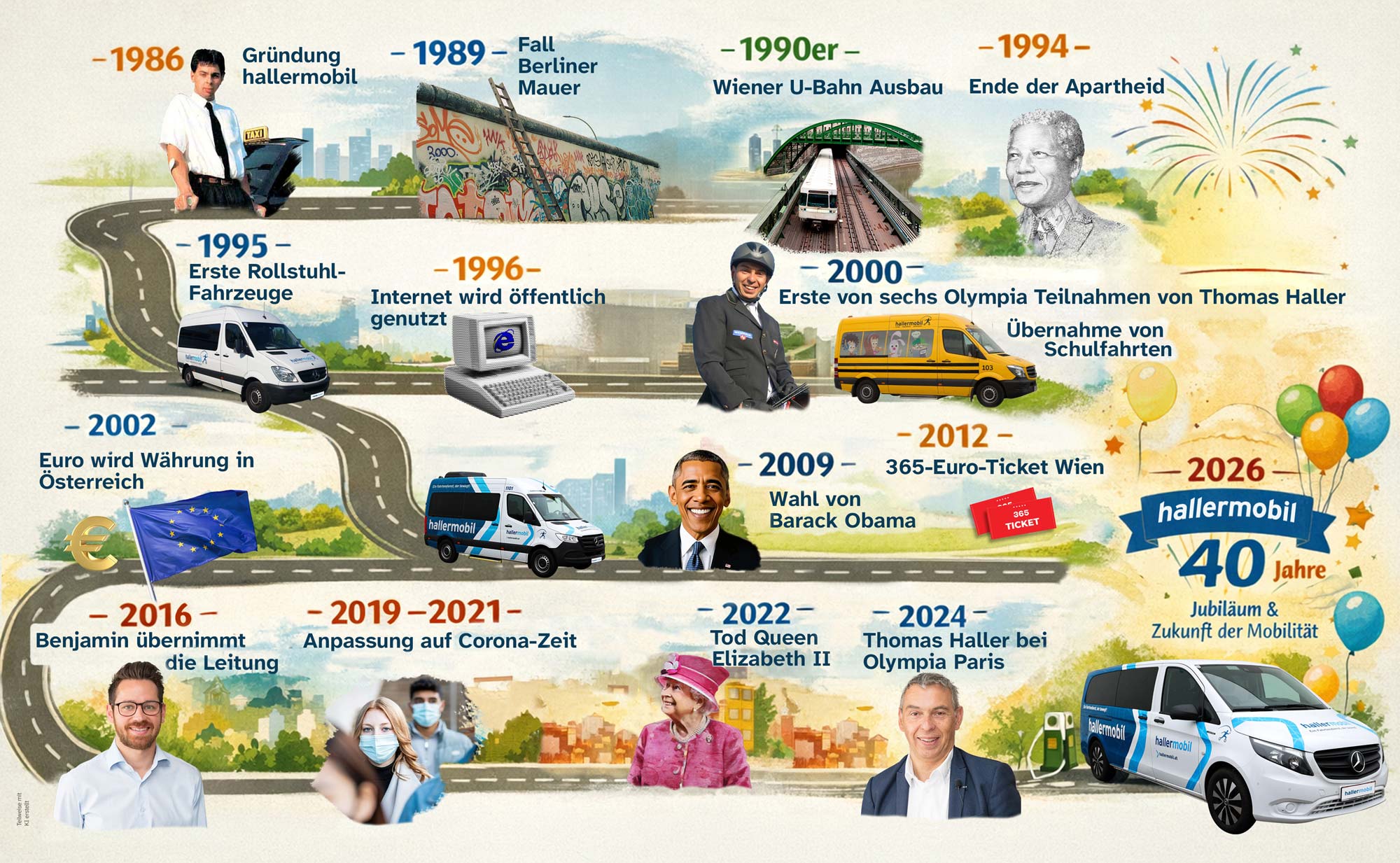Vierzig Jahre voller Ereignisse im Weltgeschehen und bei hallermobil